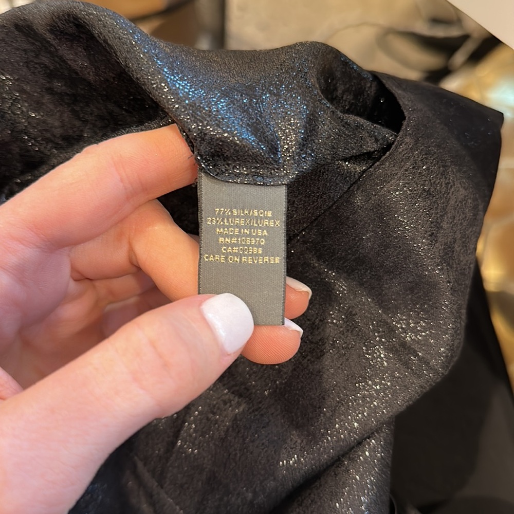 Black Metallic Zac Posen Top - Picture 4 of 4